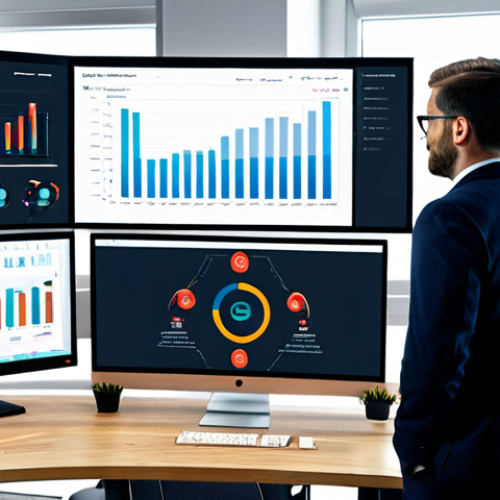 Data-Driven Decision Making**

A modern office setting, showcasing a business professional analyzing charts and graphs on a large monitor, surrounded by colleagues in a collaborative environment. The data visualizations should be clear and insightful, hinting at positive growth and ROI. Focus on conveying a sense of informed strategy and data-driven decision-making. "Safe for work", "appropriate content", "fully clothed", "professional", "perfect anatomy", "natural proportions", "high-quality render", "bright, modern office".

**